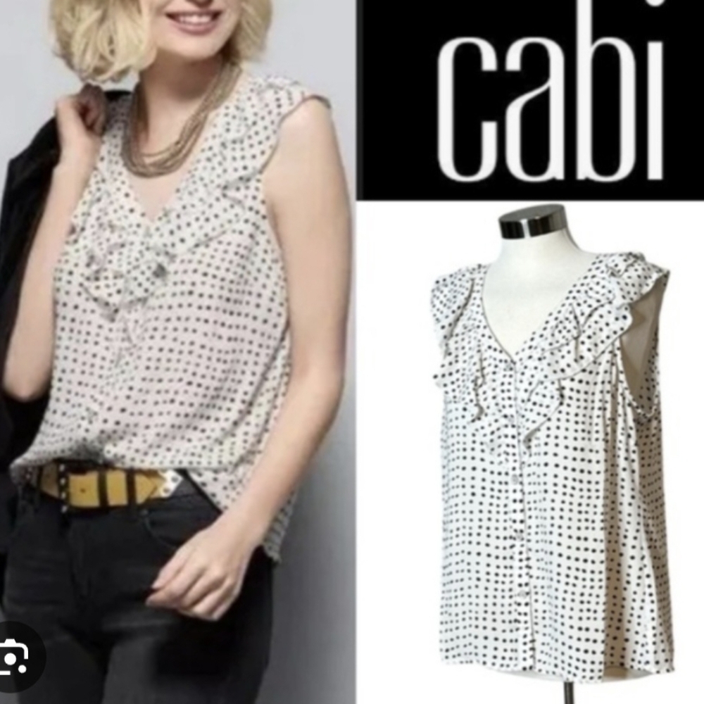 Cabi 4553 Polka Dot Top - Picture 2 of 5